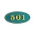 [낱개선택주문]4128 타원호실판/호수판(140*68mm) - 녹색(501~508)