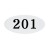 [낱개선택주문]4101 아크릴타원호실판/호수판(130*60mm) - 흰색(201~208)