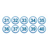[입체번호판/접착번호판]1313 아이넘버35mm(파랑) 31~40