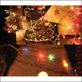 [크리스마스전구]4Ø60P반딧불전구(3.6M) - 백색선 칼라(빨파노초)_12개남음