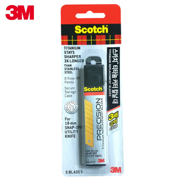 [3M] Scotch 스카치 티타늄 커터칼날 칼심 (대) 18mm