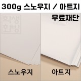[공장직배송]300g 스노우지/아트지 종이무료재단(전지10매)
