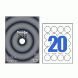 [폼텍] 분류표기용라벨지 원형라벨지 LQ-3639 20매 (20칸)