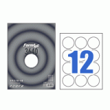 [폼텍] 분류표기용라벨지 원형라벨지 LQ-3640 20매 (12칸)