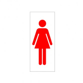 [아크릴사인]0305 여자그림(50*120mm)/화장실,탈의실