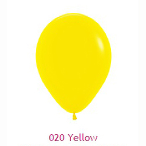 [5인치]13cm파스텔풍선(100개)/스탠다드풍선/라운드풍선-020.옐로우(노랑)_1봉남음